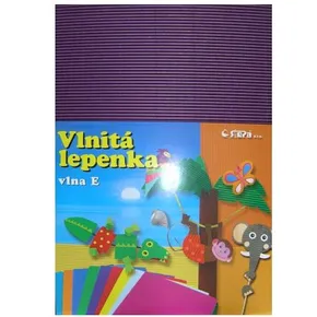 Karton E-Welle 260 g 34,5 x 24,5 cm egyenes-lila 10 lap